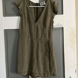 Hunter green Romper